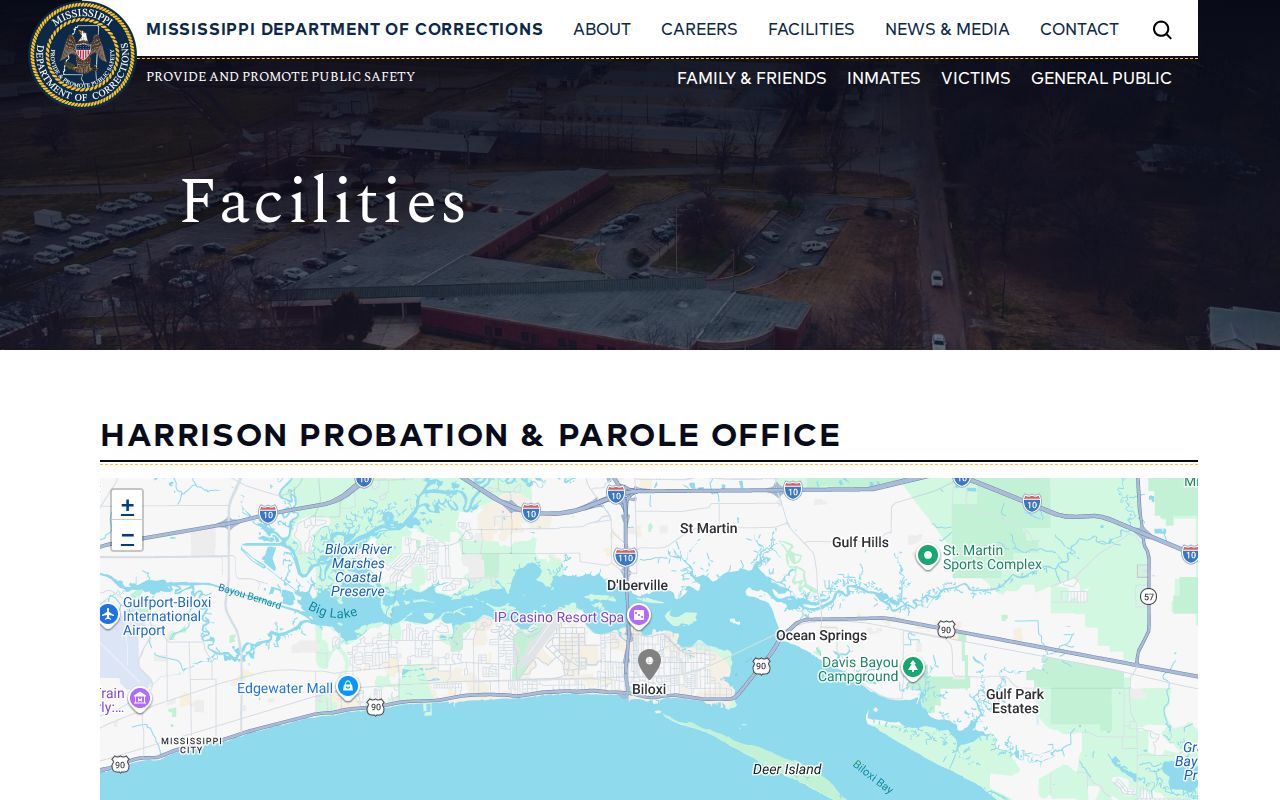 Harrison County parole and probation Biloxi supervision office