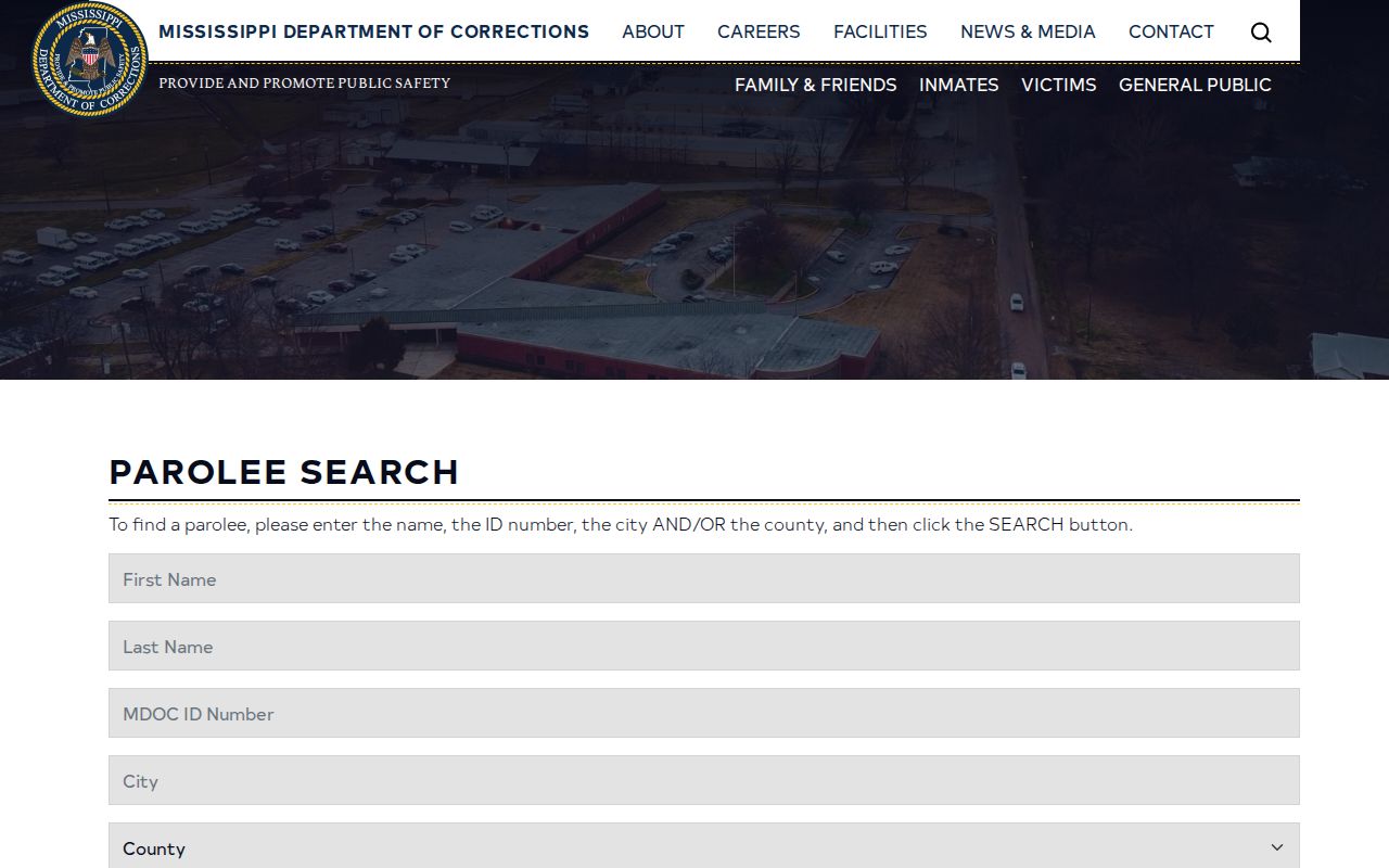 Harrison County parole and probation MDOC parolee lookup
