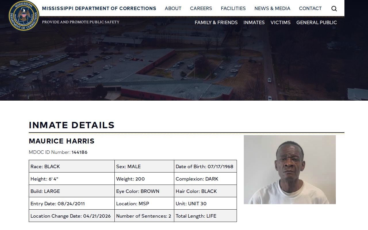 Harrison County projected release date blank MDOC tentative field