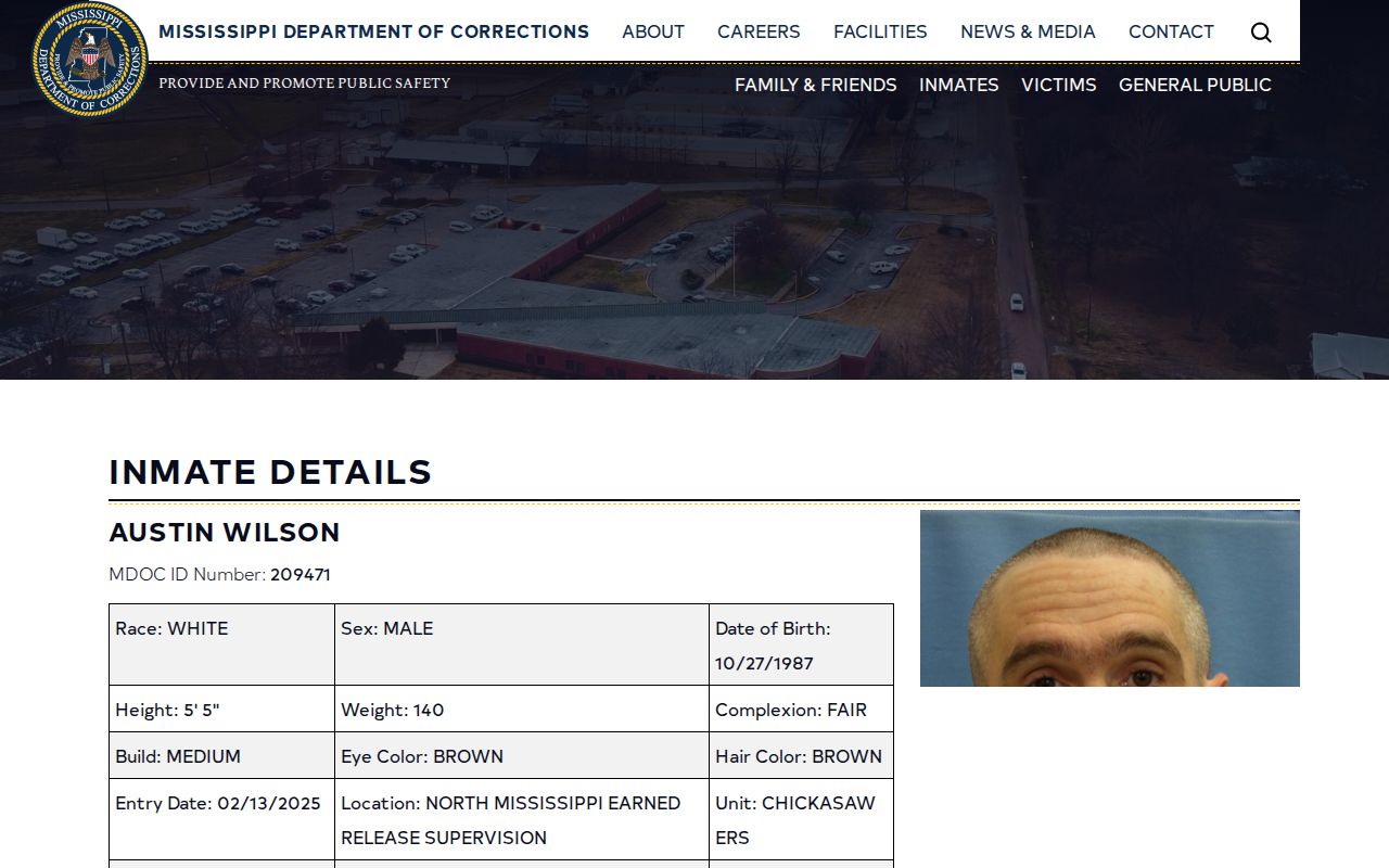 Harrison County projected release date ERS community location example